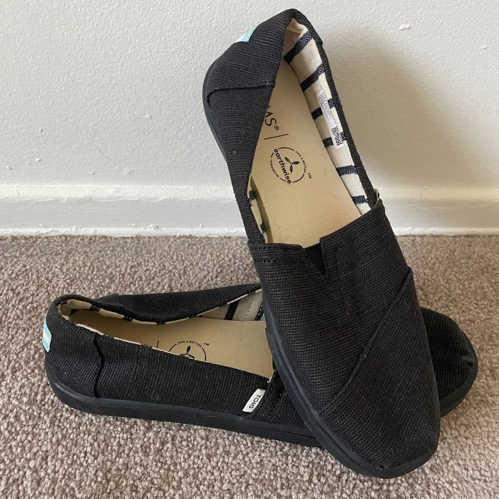 TOMS NWOT Alpargata Cupsole Slip-On Shoes in black - Picture 2 of 11